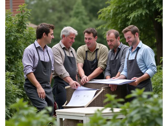 Equipo de VerdeArco trabajando en jardín